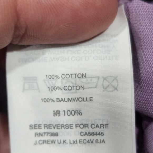 J. Crew broken in lavender 100% cotton Chino Shorts size 4 - Picture 5 of 6